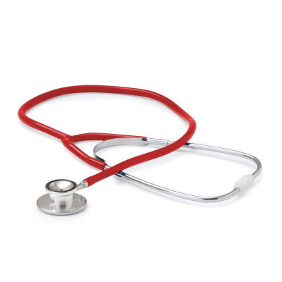 Fonendoscopio Adulto Doble Campana Aluminio Rojo