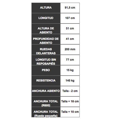 FORTA Line GIRO Silla de Ruedas con Ruedines Intercambiables