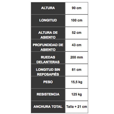 Forta Trial Country, Silla de Ruedas Todoterreno con Accesorios