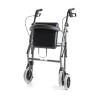 Andador ancianos plegable con cesta, asiento y respaldo