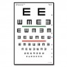 Tabla de Tumbling "E" Gráfica para Optometría Plastificada